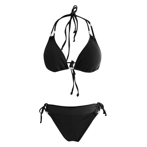 Women Triangle Bikini Sets Push Up Halter Two Piece Sexy Swimsuit