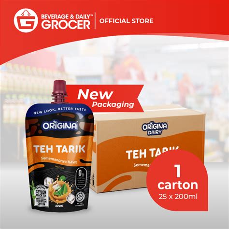 Origina Dairy Milk Tea Teh Tarik 25 X 200ml 25 Packs 1 Carton Lazada