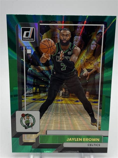 Jaylen Brown 2022 2023 Donruss Green Laser 2 Boston Celtics FREE