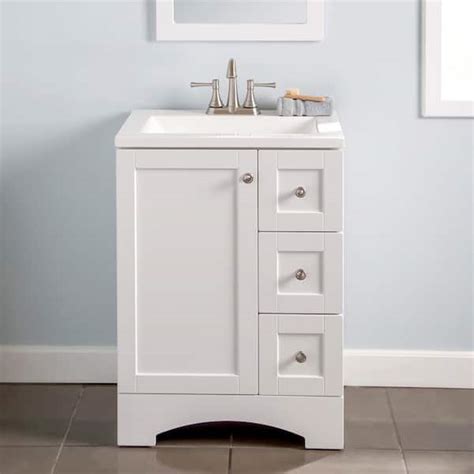 Reviews For Glacier Bay Lancaster In Single Sink White Bath Vanity