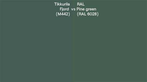 Tikkurila Fjord M Vs Ral Pine Green Ral Side By Side Comparison