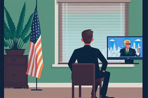 Obtener Una Visa Para Los Ee Uu Flat Illustration Foto Premium