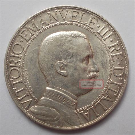 Italy 1 Lira 1913 Silver Coin Km 45 Almost Unc