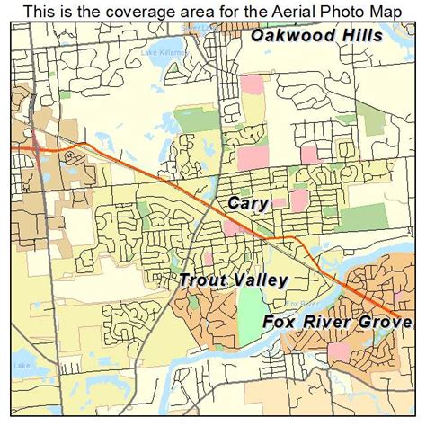 Aerial Photography Map of Cary, IL Illinois