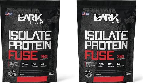 Kit 2x Isolate Protein Morango Fuse 900g Dark Lab Whey Protein