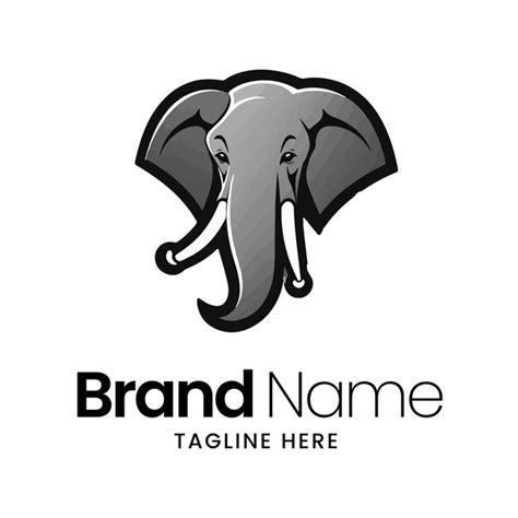 Elefanten Logo Vektor Elefant Illustration Logo Design Premium Vektor