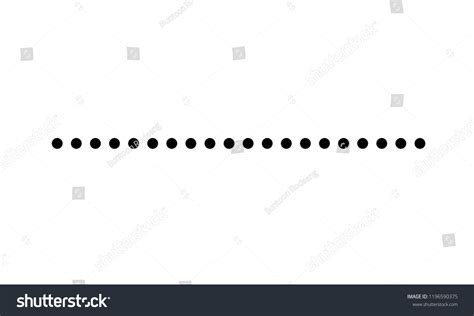 Dotted Line Simple Shape Vector Symbol Stock Vector (Royalty Free ...