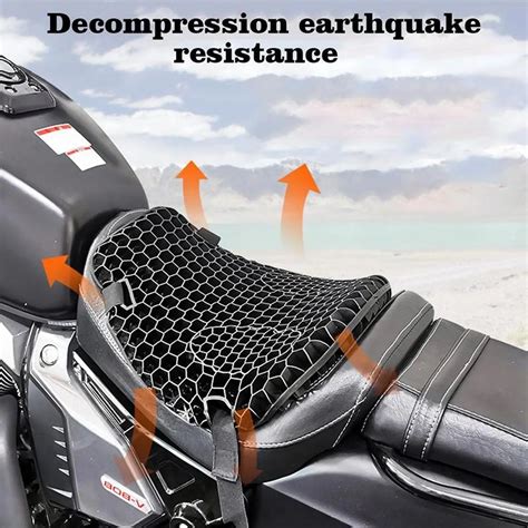 Cojín de asiento de motocicleta tela de malla de aire cómodo