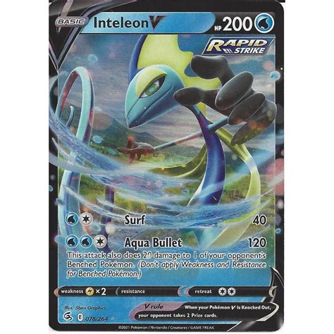 Pokemon Trading Card Game Inteleon V Rare Holo V Card Swsh