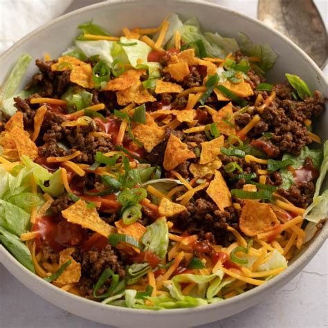 Best Ground Beef Taco Salad Easy Recipe Insanely Good