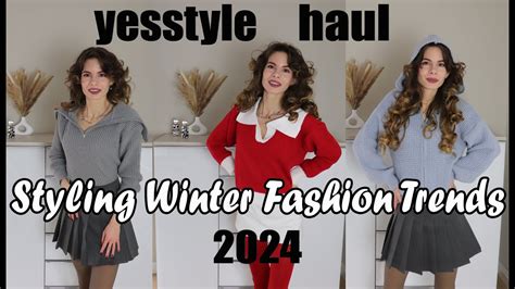 Styling Winter Fashion Trends Yesstyle Try On Haul Youtube