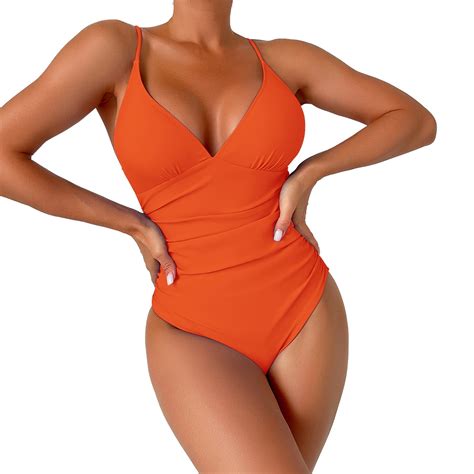 Taiaojing Womens One Piece Swimsuit Tummy Control Bathing Suit Onepiece Tummy High Waisted Wrap