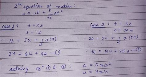 A Body Moving With A Uniform Acceleration Describes M In Rd Second