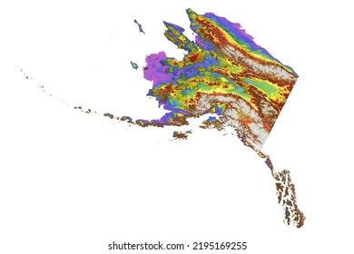 United States Color Elevation Map On Stock Photo 2195169255 | Shutterstock