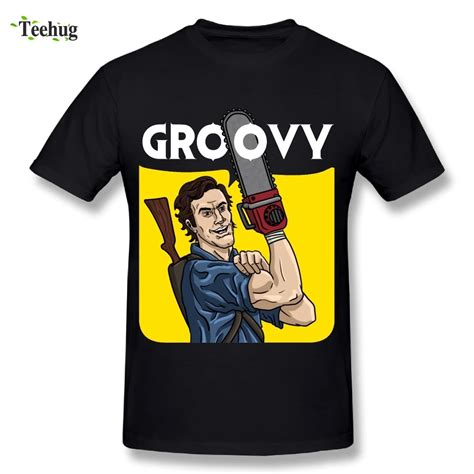 Quality Male Evil Dead Boomstick T Shirt Graphic Custom Cotton T Shirts