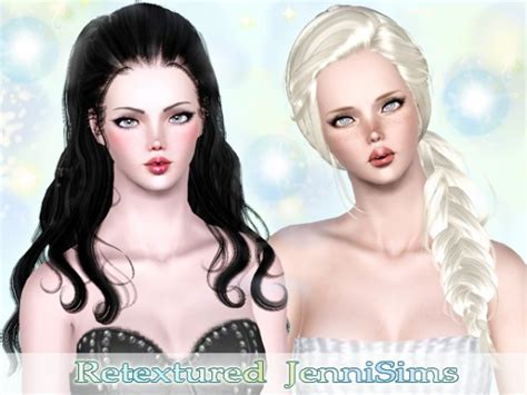 Jenni Sims Newsea`s Isabel And Joice Hairstyles Retextured Sims 4 Hairs