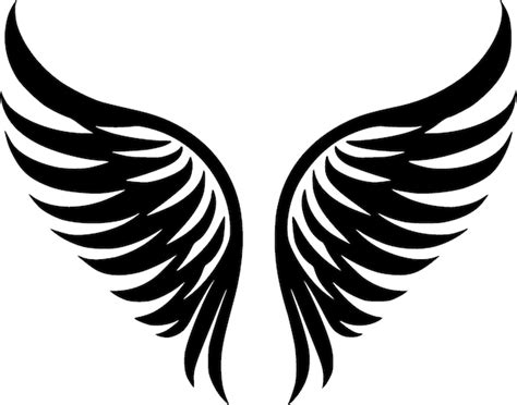 Premium Vector Angel Wings Minimalist And Flat Logo Vector Illustration