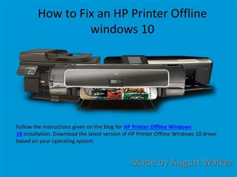 Ppt How To Fix An Hp Printer Offline Windows Powerpoint