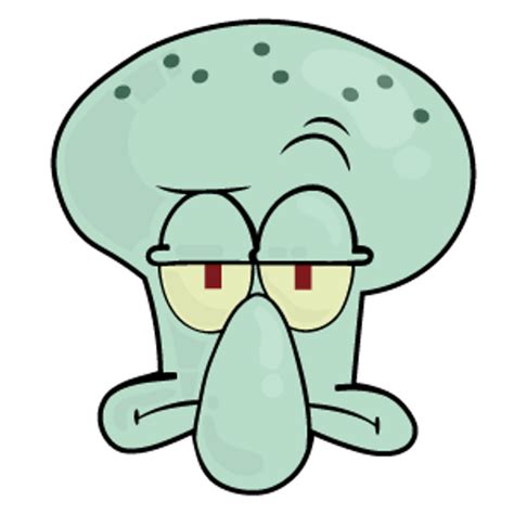 Squidward Face Sticker - Sticker Mania