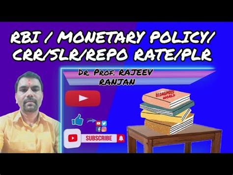 RBI MONETARY POLICY CRR SLR REPO RATE PLR YouTube