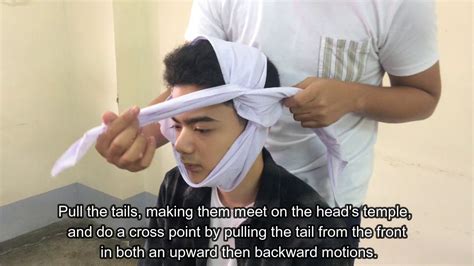 Basic Bandaging Techniques Ear Cheek And Jaw Injury Etc Youtube