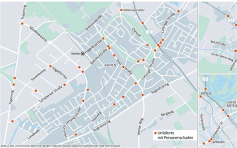 Mobilitätskonzept Unfallatlas zeigt wo in Xanten Verkehrsunfälle