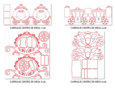 Archivo D Pack De Vectores Corte Laser Carruajes Encastrables