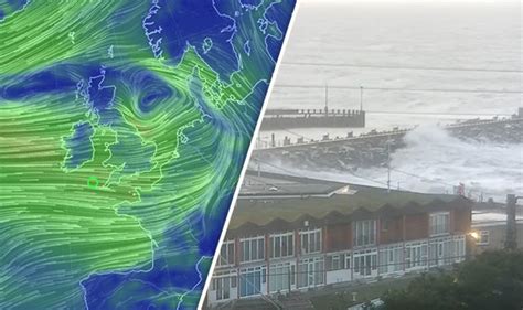 Storm Eleanor LIVE Stream Giant Waves Swell In Dorset As 80mph Gusts