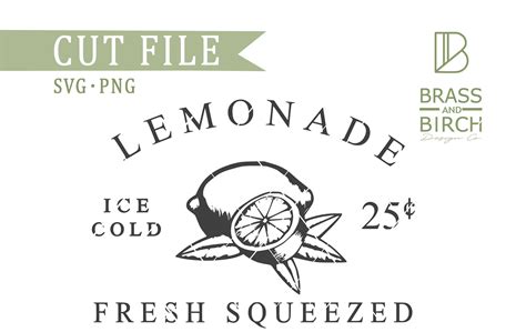 Lemonade Svg File Lemon Sign Svg File Lemons Citrus Etsy