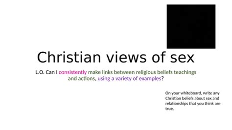 Christian Attitudes To Sex Aqa Gcse Re Spec A Teaching Resources