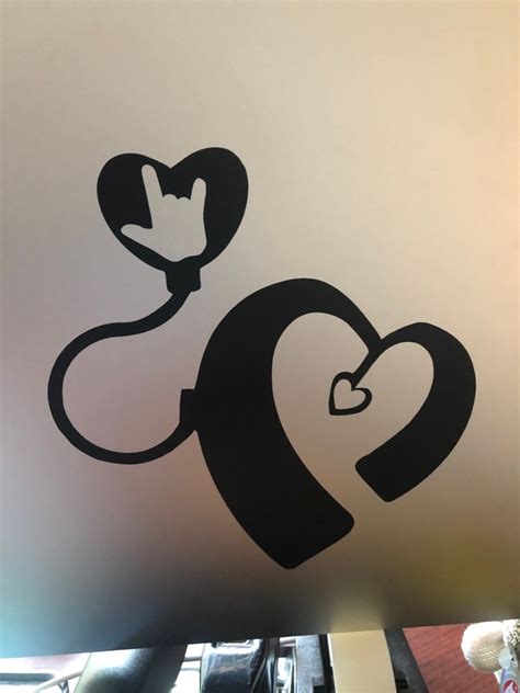 Sign Language Cochlear Implant Decal Etsy