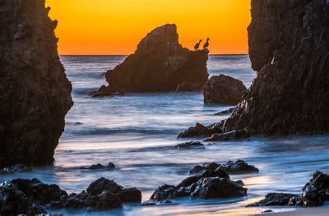 Malibu Sunset Landscape Seascape Sea Cave Sea Stacks Fi Flickr