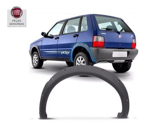 Moldura Paralama Traseiro Esq Uno Way Cinza Nova Original FIATG