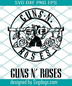 Guns N Roses Logo Svg, Guns N Roses Svg, Flower Svg