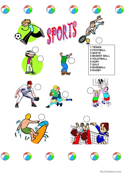 Sports English Esl Worksheets Pdf And Doc