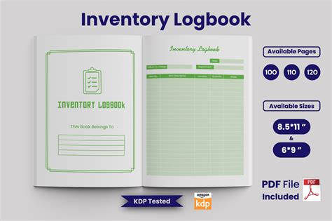 Inventory Logbook Kdp Interior Graphic By Sndesign Creative Fabrica