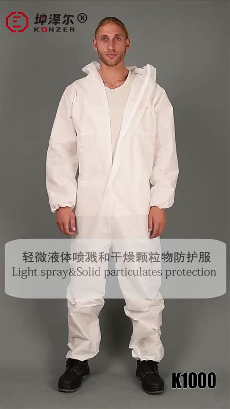 Hazmat Suit Sms Ppe Microporous Anti Static Isolation Disposable