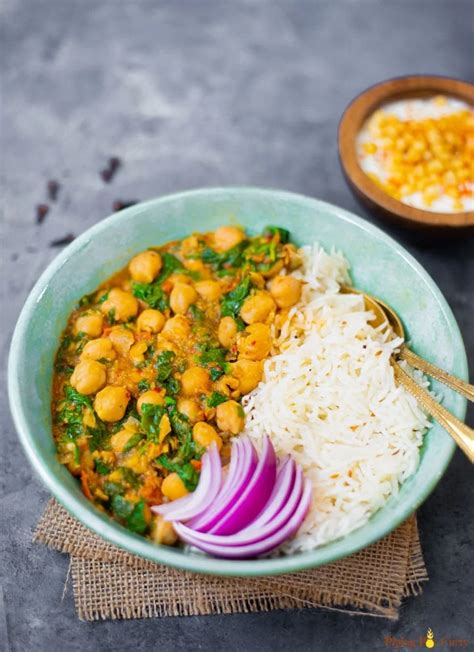 Instant Pot Chickpea Curry With Spinach Chana Saag Piping Pot Curry