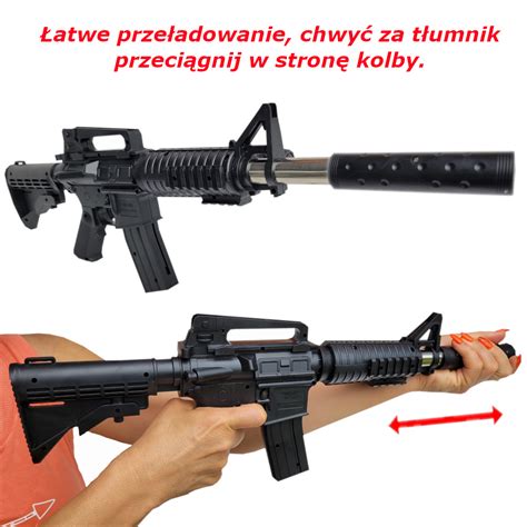 M16 Karabin Amerykański Na Kulki Snajperka ASG Laser Granat Inna