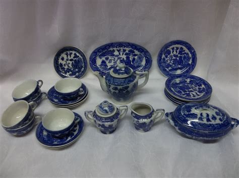 Blue Willow 24 Piece Child's Tea Set Plus Bonus by YouLoveItToo