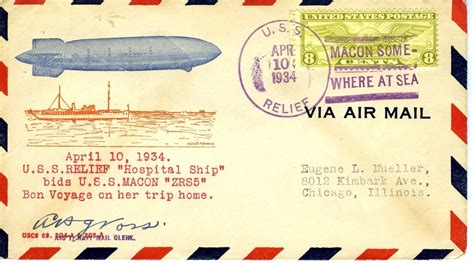 USS Macon Airship Naval USS Relief Hospital Ship | #4609313568