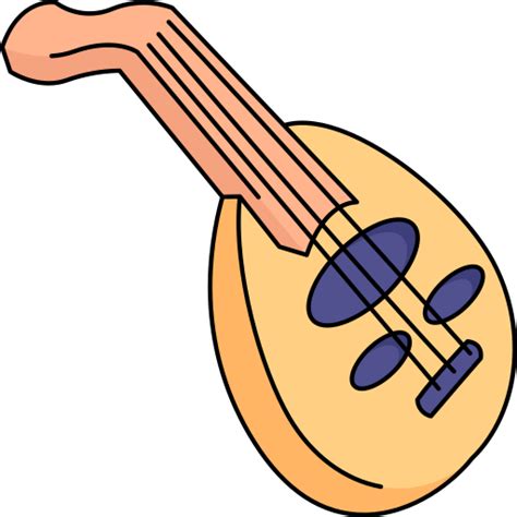 Icono de Laúd Generic color outline