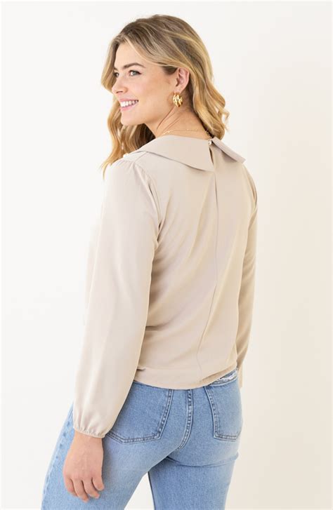 Parel Blouse Dames Beige 5