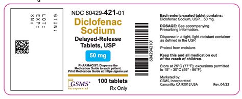 Diclofenac Sodium Golden State Medical Supply Inc FDA Package Insert