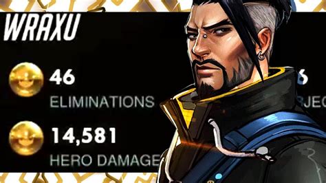 46 ELIMS WRAXU DOMINATING AS HANZO OVERWATCH SEASON 19 TOP 500