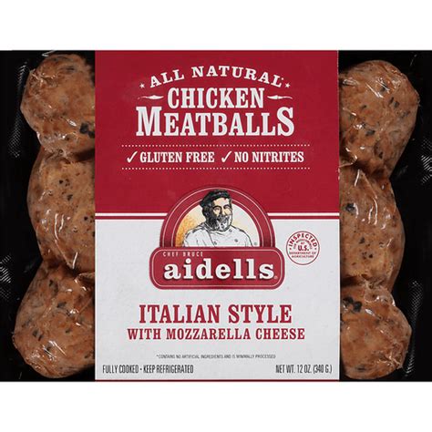 Aidells Meatballs Chicken Italian Style With Mozzarella Cheese