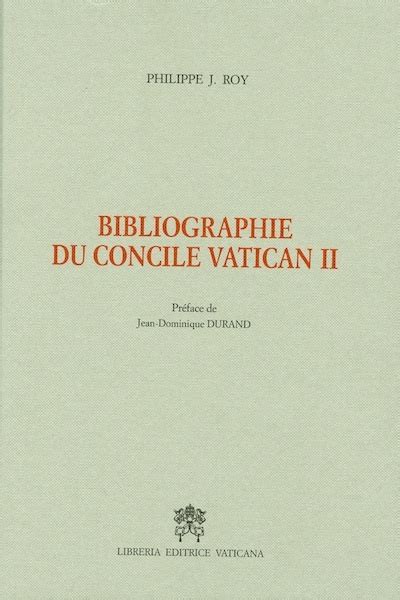 Bibliographie Du Concile Vatican Ii