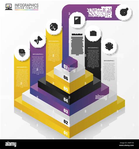 Pyramid Infographic Concept Modern Design Template Vector