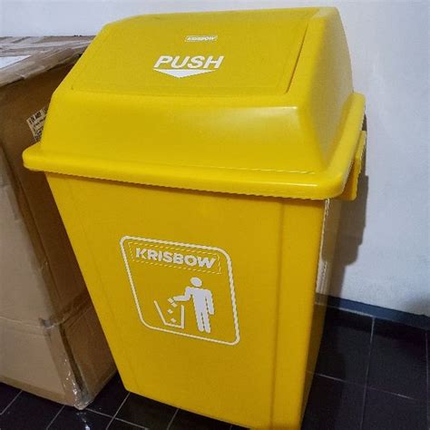 Jual Krisbow Ltr Tempat Sampah Plastik Outdoor Kuning Terbaru Ruparupa