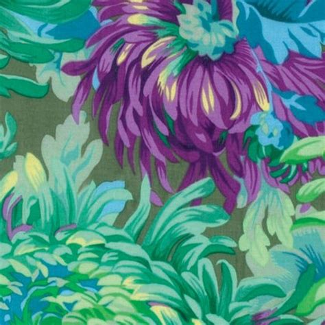 Kaffe Fassett Fabric Phillip Jacobs Fall Shaggy Pj Aqua Blue